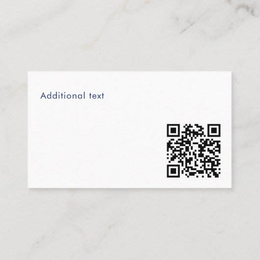 Classy Modern Custom Photo QR Code Blue Gradient Visitekaartje (Achterkant)