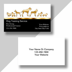 Classy Modern Dog Trainer Visitekaartjes