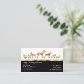 Classy Modern Dog Trainer Visitekaartjes (Staand voorkant)