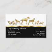 Classy Modern Dog Trainer Visitekaartjes (Voorkant)