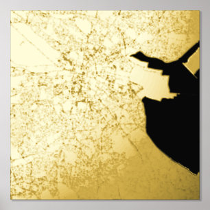 Classy Modern Elegant cadeaukaart van Dublin, Ierl Folie Afdrukken