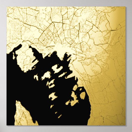 Classy & Modern Elegant cadeaukaart van Oslo, Noor Folie Afdrukken (Voorkant)