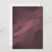 Classy Modern Elegant Waterverf Bourgondische brui Kaart (Achterkant)