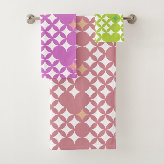 Classy Modern Esthetisch Sterrenpatroon Luxe Bad Handdoek (Insitu)