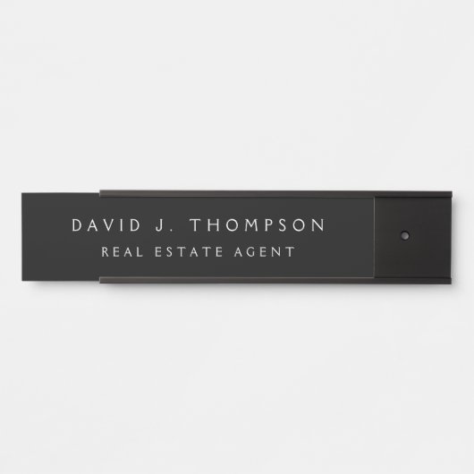 Classy Modern Executive Black Professional Deurbordje (Voorkant)