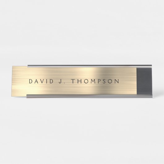 Classy Modern Executive Gold Professional Bureau Naambordje (Voorkant)