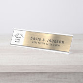 Classy Modern Executive Gold Professional Bureau Naambordje (Voorkant)