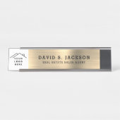 Classy Modern Executive Gold Professional Bureau Naambordje (Voorkant)