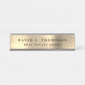 Classy Modern Executive Gold Professional Bureau Naambordje (Voorkant)