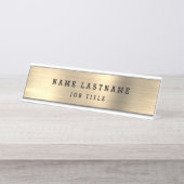 Classy Modern Executive Gold Professional Bureau Naambordje (Voorkant)