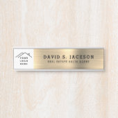 Classy Modern Executive Gold Professional Deurbordje (Voorkant)