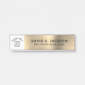 Classy Modern Executive Gold Professional Deurbordje (Voorkant)
