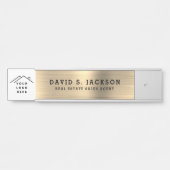 Classy Modern Executive Gold Professional Deurbordje (Voorkant)
