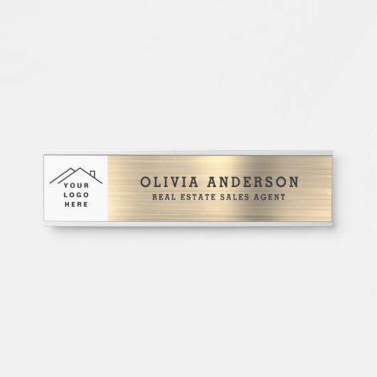 Classy Modern Executive Gold Professional Deurbordje (Voorkant)