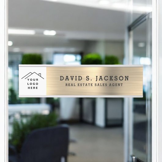 Classy Modern Executive Gold Professional Deurbordje