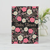 Classy Modern Floral Baby shower Kaart (Staand voorkant)