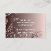 Classy Modern Floral Luxury Sparkle roos goud Visitekaartje (Achterkant)