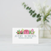 Classy Modern Floral waterverf Visitekaartje (Staand voorkant)