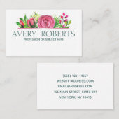 Classy Modern Floral waterverf Visitekaartje (Voorkant / Achterkant)