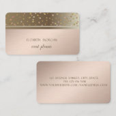 Classy Modern Geometric, Abstract, Confetti Visitekaartje (Voorkant / Achterkant)