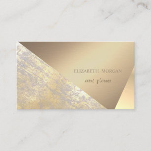 Classy Modern Geometric, Abstract Faux Gold Stripe Visitekaartje