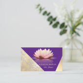 Classy Modern Geometric, Abstract Faux Gold, Viole Visitekaartje (Staand voorkant)