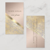 Classy Modern Geometric, Abstract Faux Gold Visitekaartje (Voorkant / Achterkant)