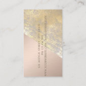 Classy Modern Geometric, Abstract Faux Gold Visitekaartje (Achterkant)