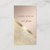 Classy Modern Geometric, Abstract Faux Gold Visitekaartje (Voorkant)