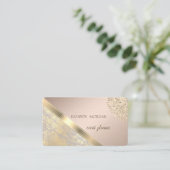 Classy Modern Geometric, Abstract Faux Gold Visitekaartje (Staand voorkant)