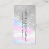 Classy Modern Geometric, Abstract Holografisch Visitekaartje (Achterkant)