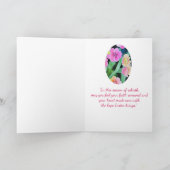 Classy modern geverfde bloemen, aangepast Pasen Feestdagen Kaart (Binnen)