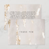 Classy Modern Gold Foil Business Bedankkaart (Voorkant / Achterkant)