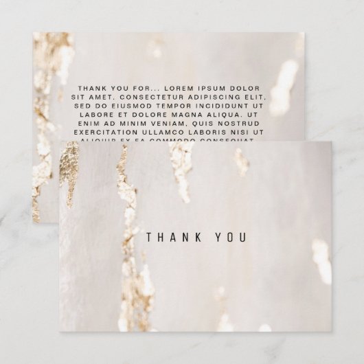 Classy Modern Gold Foil Business Bedankkaart (Voorkant / Achterkant)