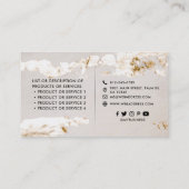 Classy Modern Gold Foil en Social Media Icons Visitekaartje (Achterkant)