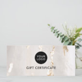 Classy Modern Gold Foil Gift Certificate/Voucher (Staand voorkant)