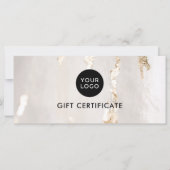 Classy Modern Gold Foil Gift Certificate/Voucher (Voorkant)