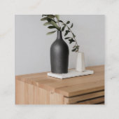 Classy Modern Gold Foil Logo Foto & Socials Vierkante Visitekaartje (Achterkant)