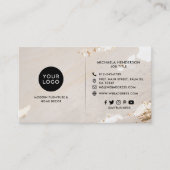 Classy Modern Gold Foil Logo Foto's en sociale med Visitekaartje (Voorkant)