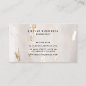 Classy Modern Gold Foil Logo Visitekaartjes (Achterkant)