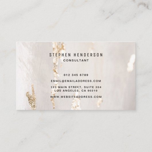 Classy Modern Gold Foil Logo Visitekaartjes (Achterkant)