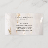 Classy Modern Gold Foil Logo Visitekaartjes (Achterkant)