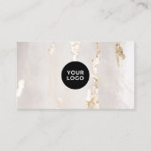 Classy Modern Gold Foil Logo Visitekaartjes (Voorkant)
