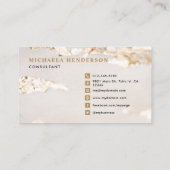 Classy Modern Gold Foil monogram & naam Visitekaartje (Achterkant)