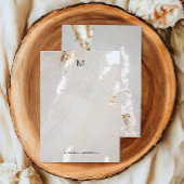 Classy Modern Gold Foil Monogram & Name Stationery Notitiekaartje