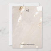 Classy Modern Gold Foil Monogram & Name Stationery Notitiekaartje (Voorkant)