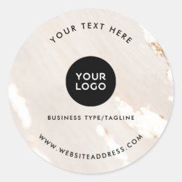 Classy Modern Gold Foil Professional Business Ronde Sticker