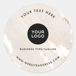 Classy Modern Gold Foil Professional Business Ronde Sticker