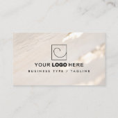 Classy Modern Gold Foil Professional Logo & Foto Visitekaartje (Achterkant)