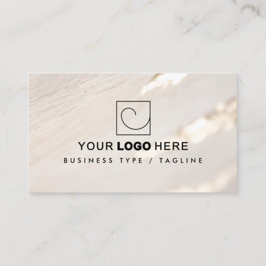Classy Modern Gold Foil Professional Logo & Foto Visitekaartje (Achterkant)